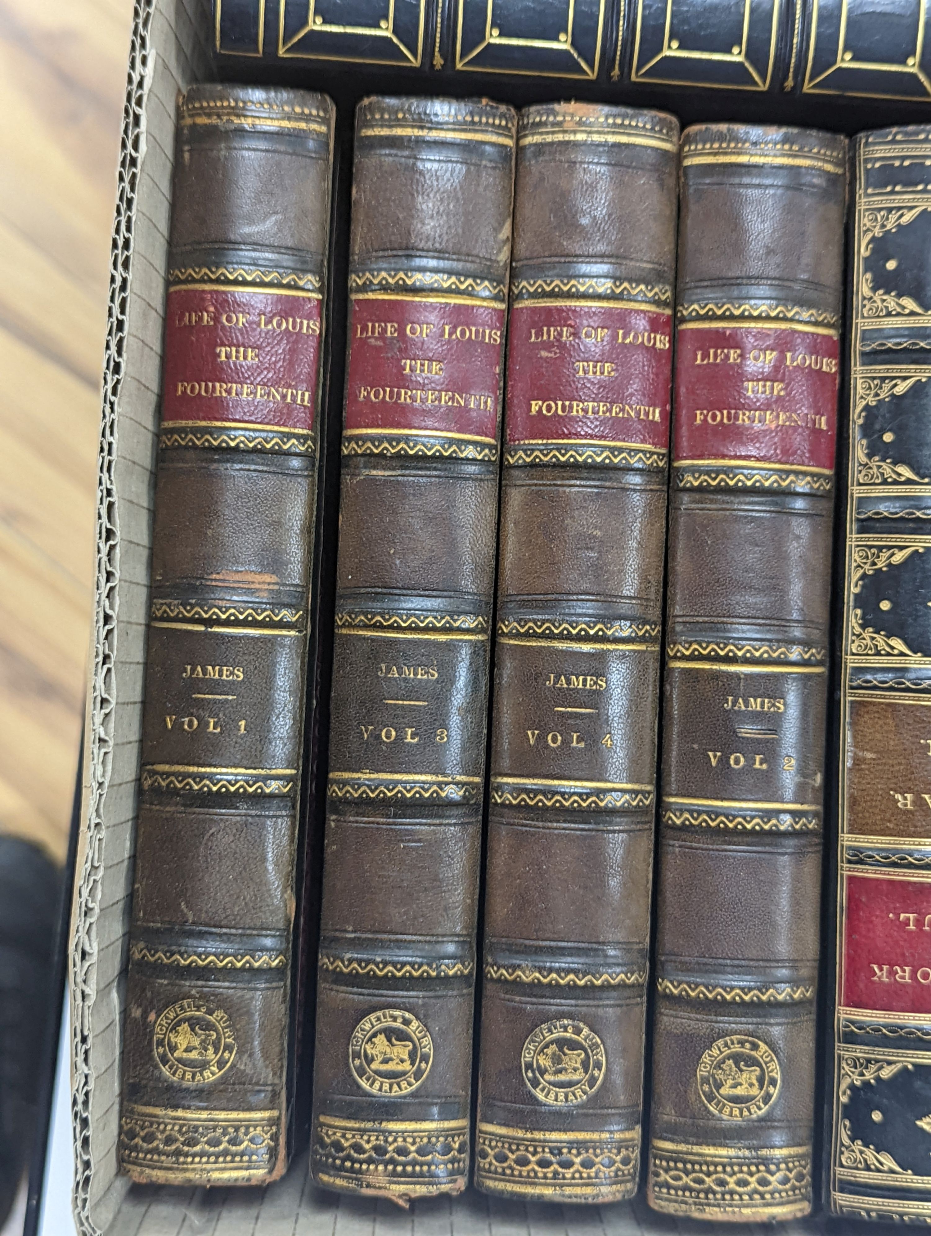 Bindings - Quarto and Octavo Volumes - various leathers and styles, 19th and 20th century (13 in total)